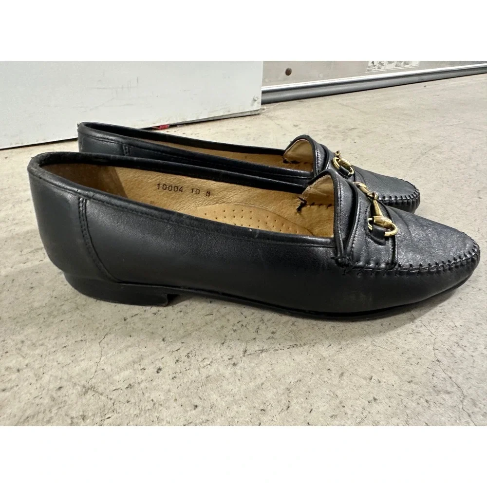 Belvedere Florence Bit‎ Loafers Men's Sz 10 M Black Leather Italian Handmade